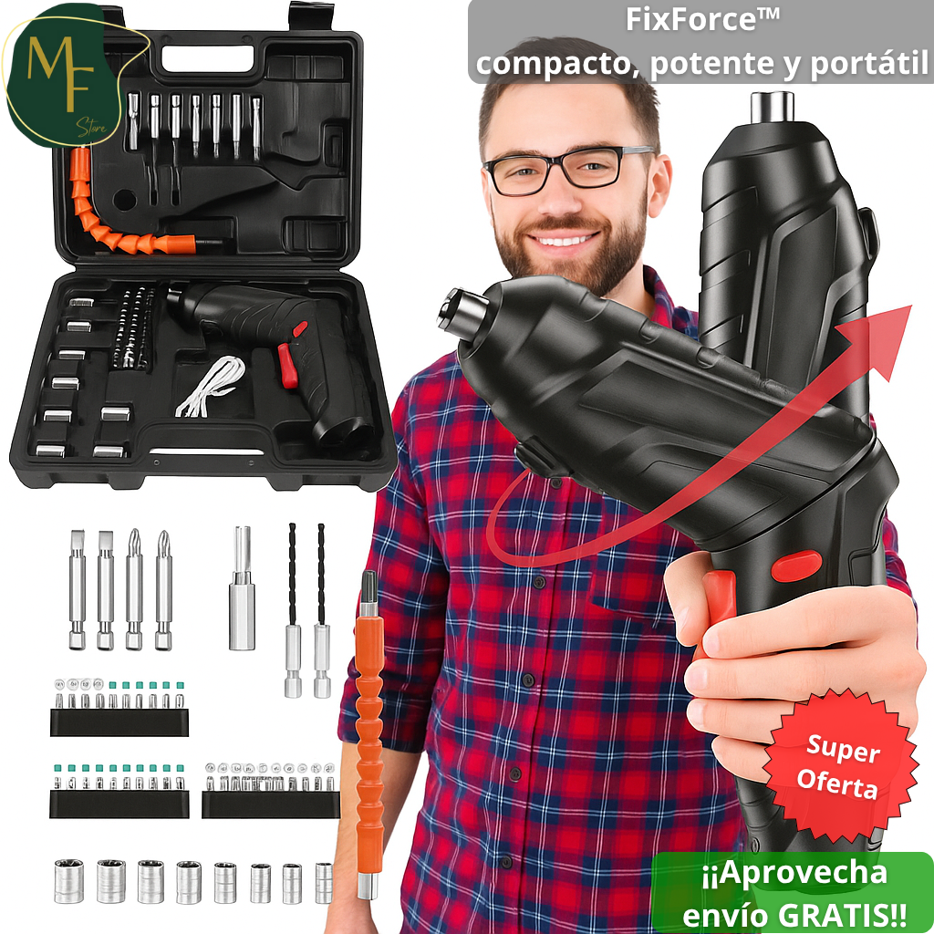 FixForce™ - Kit Destornillador y Atornillador Inalámbrico
